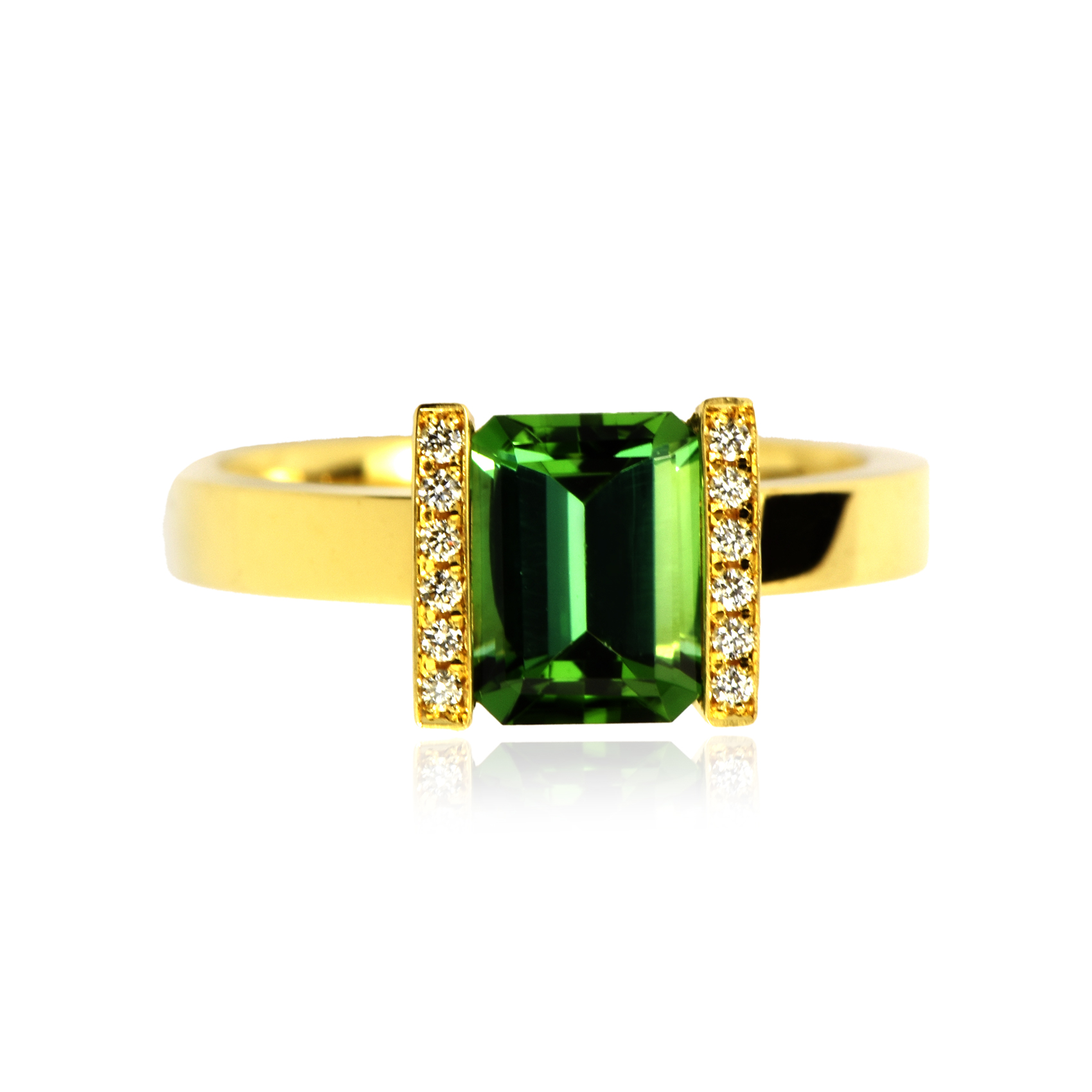Lika Pavé Ring (Green Tourmaline)