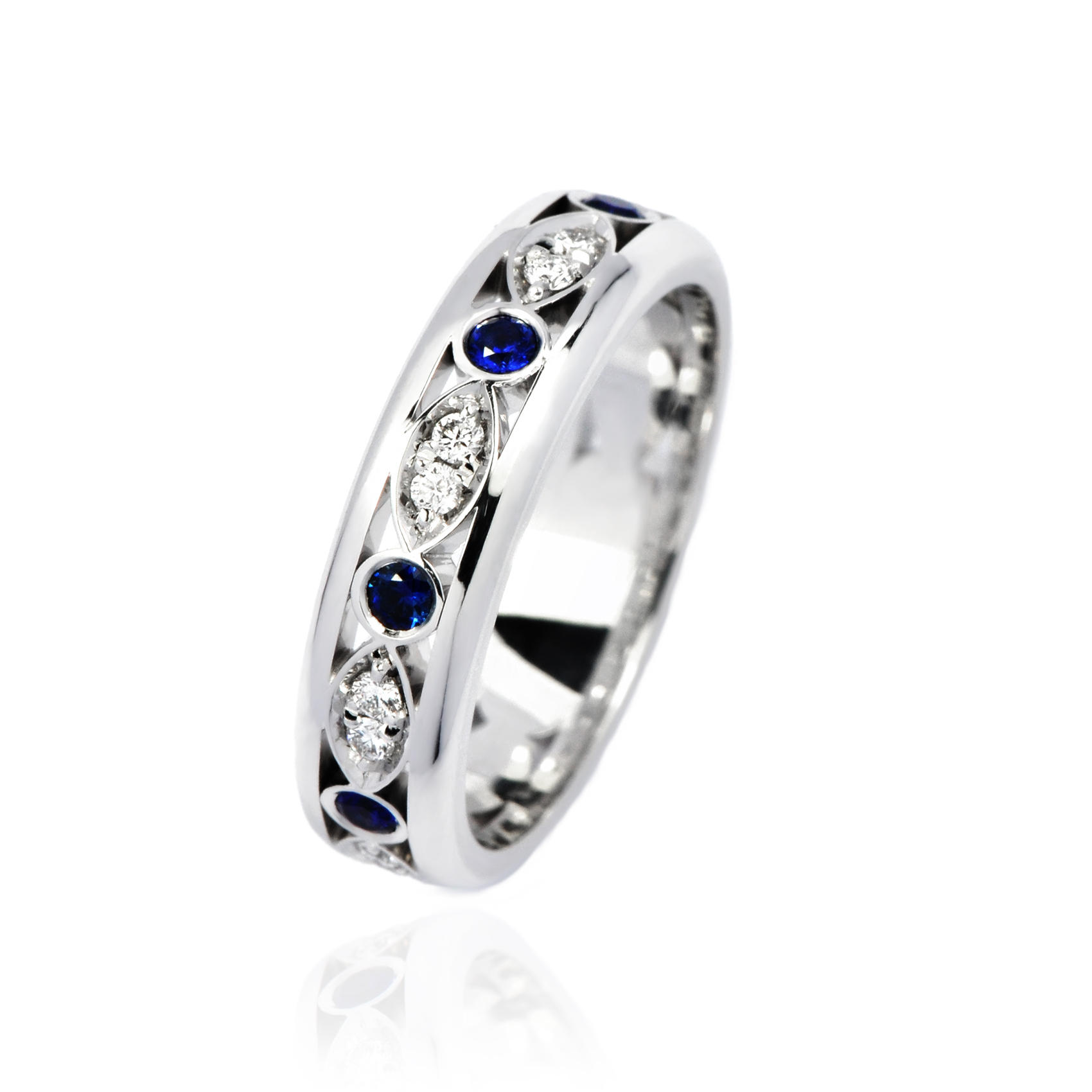 Juliet Triology Sapphire Ring (Full Set)