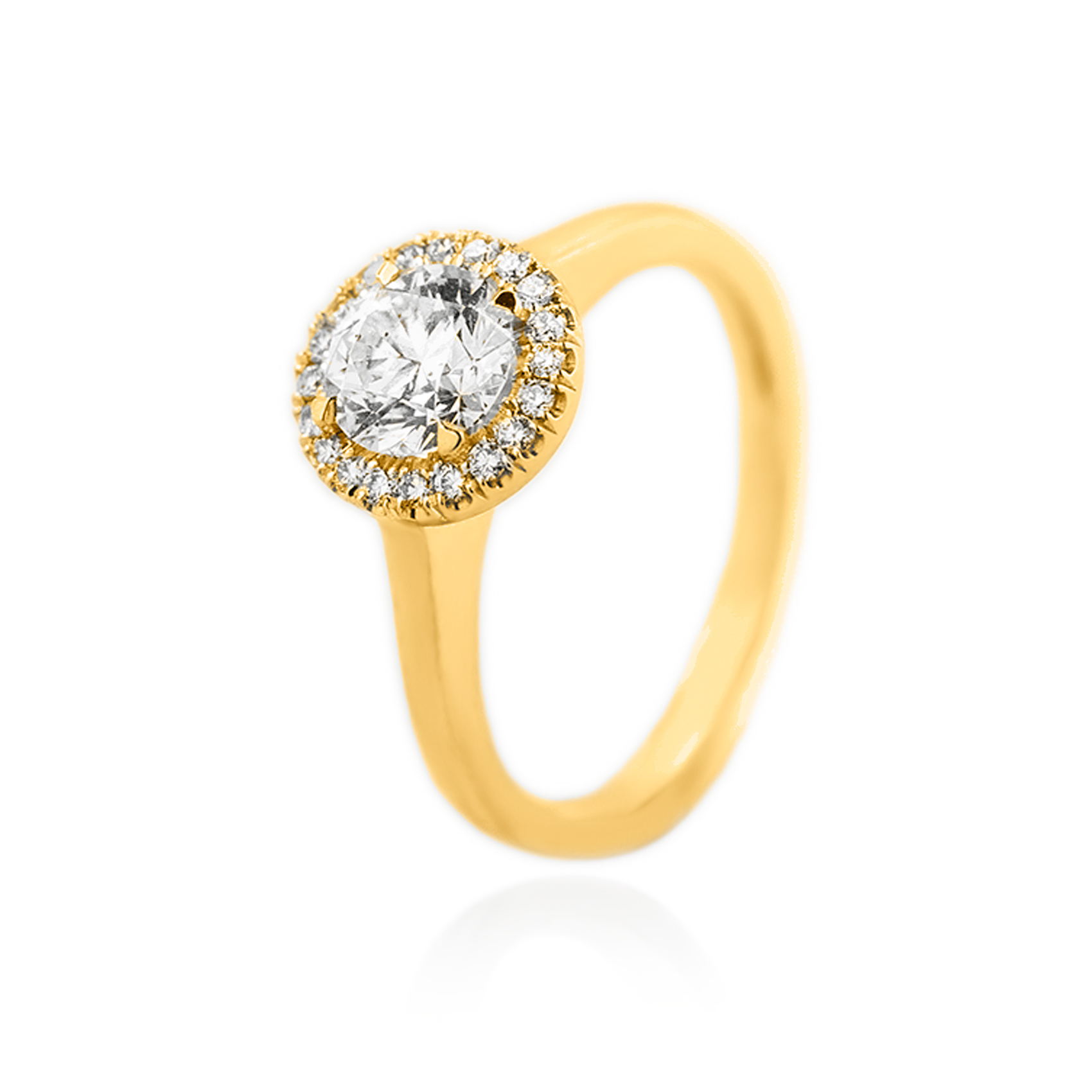 Florence Round Castel Ring (Diamond, Gold)