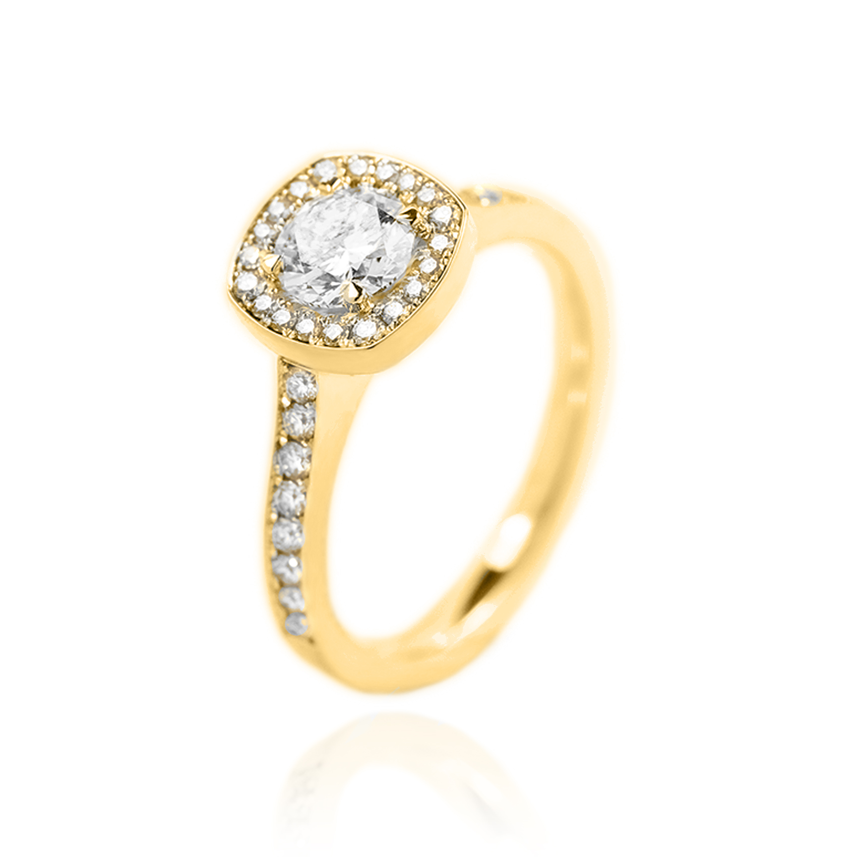 Florence Emelie Classic Pavé Ring (Gold)