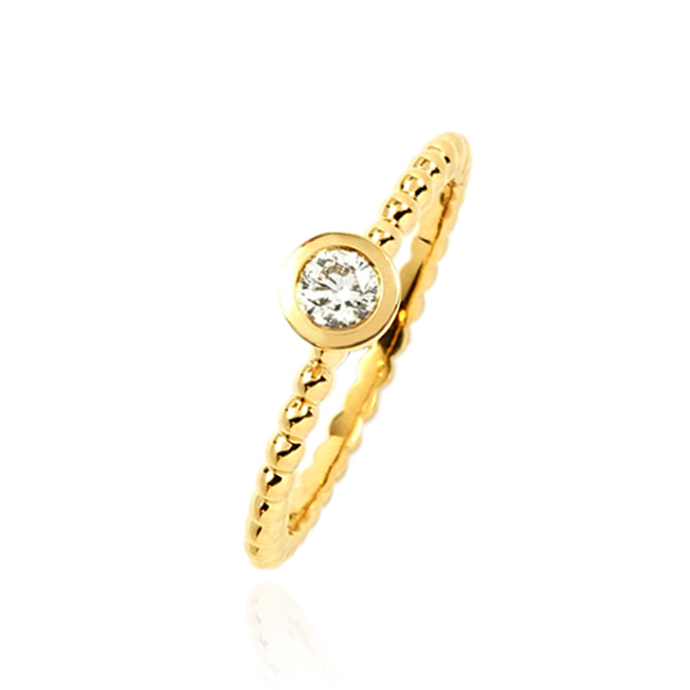 Bubbles Solitaire Ring