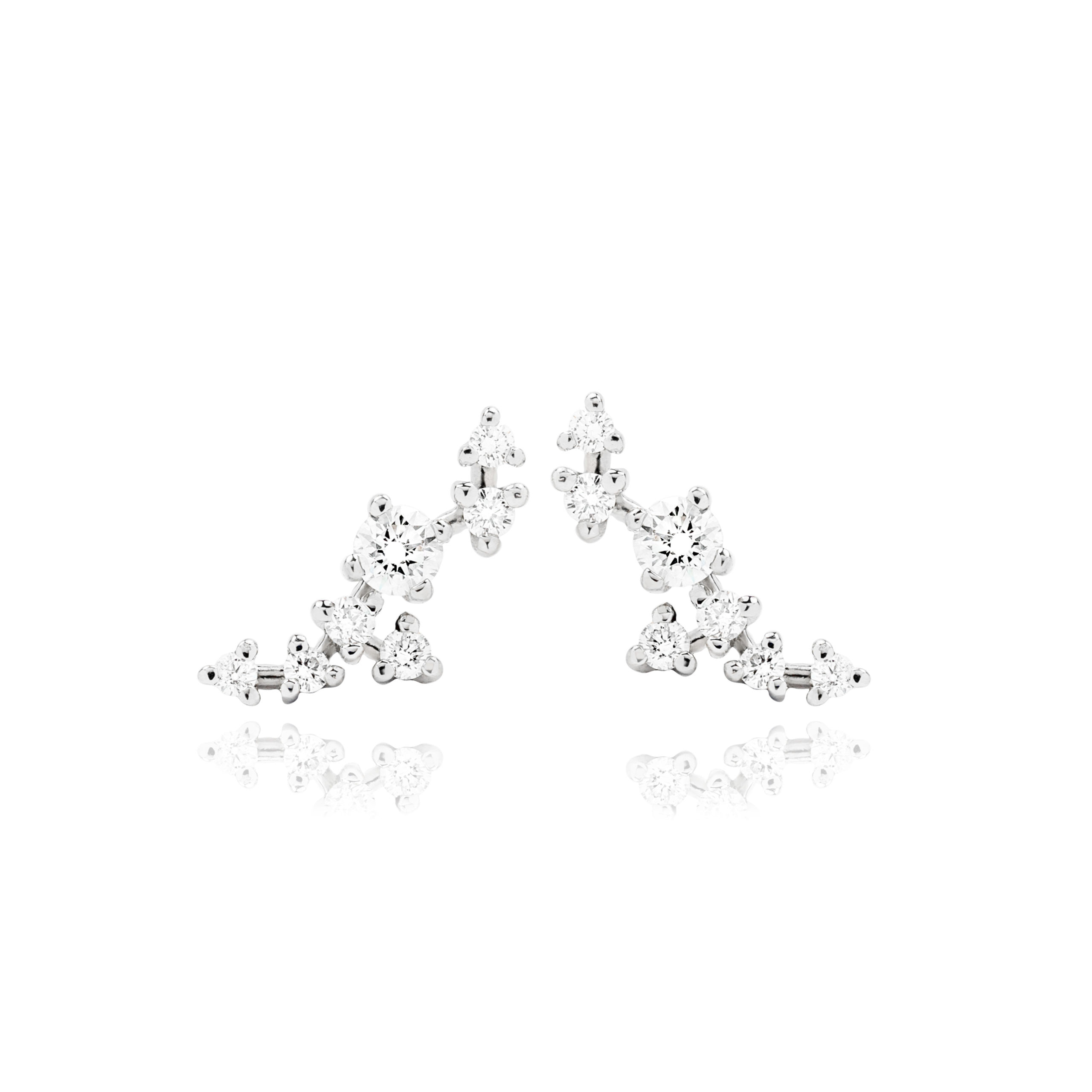 Blossom Stud Earrings White Gold