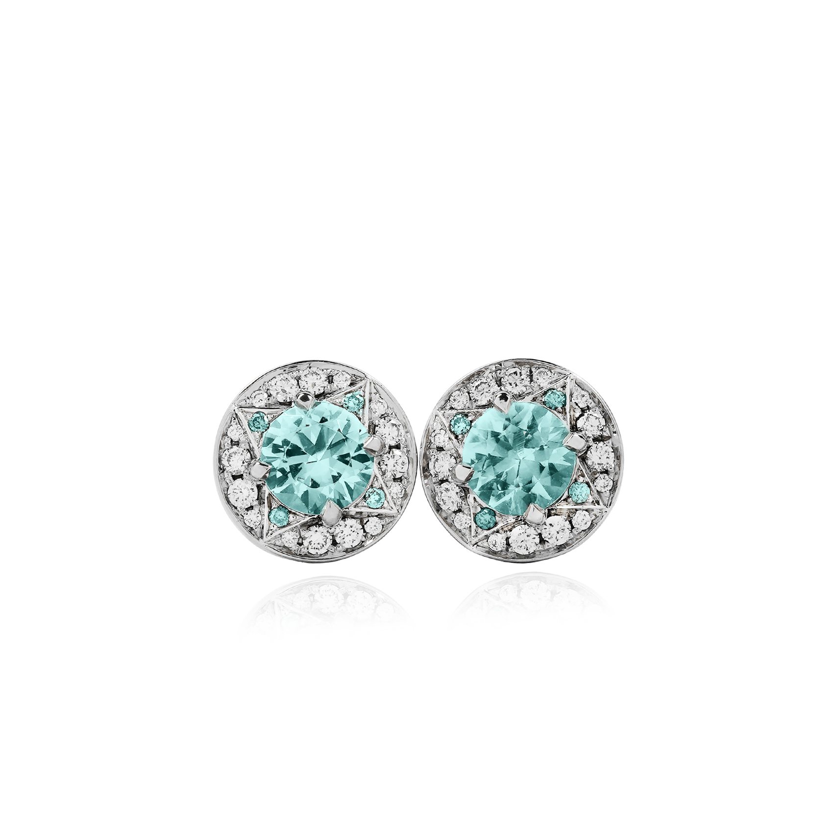 Compass Earrings Aquamarine