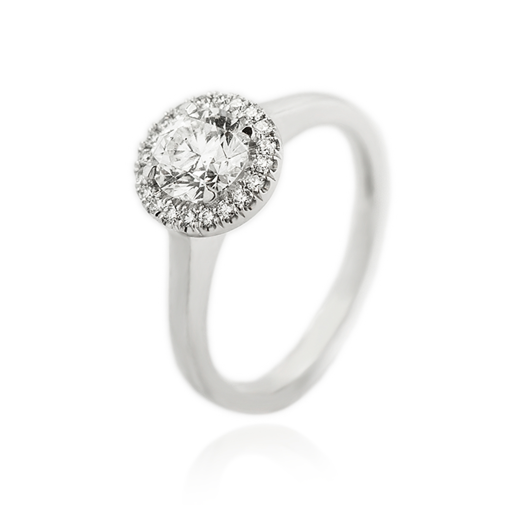 Florence Round Castel Ring (Diamond White Gold)