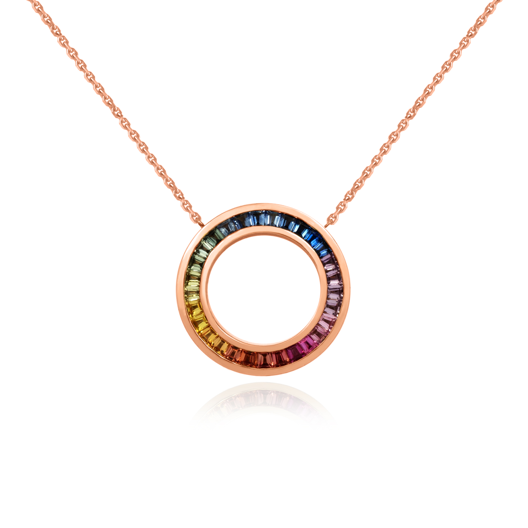 Rainbow Channel Set Pendant