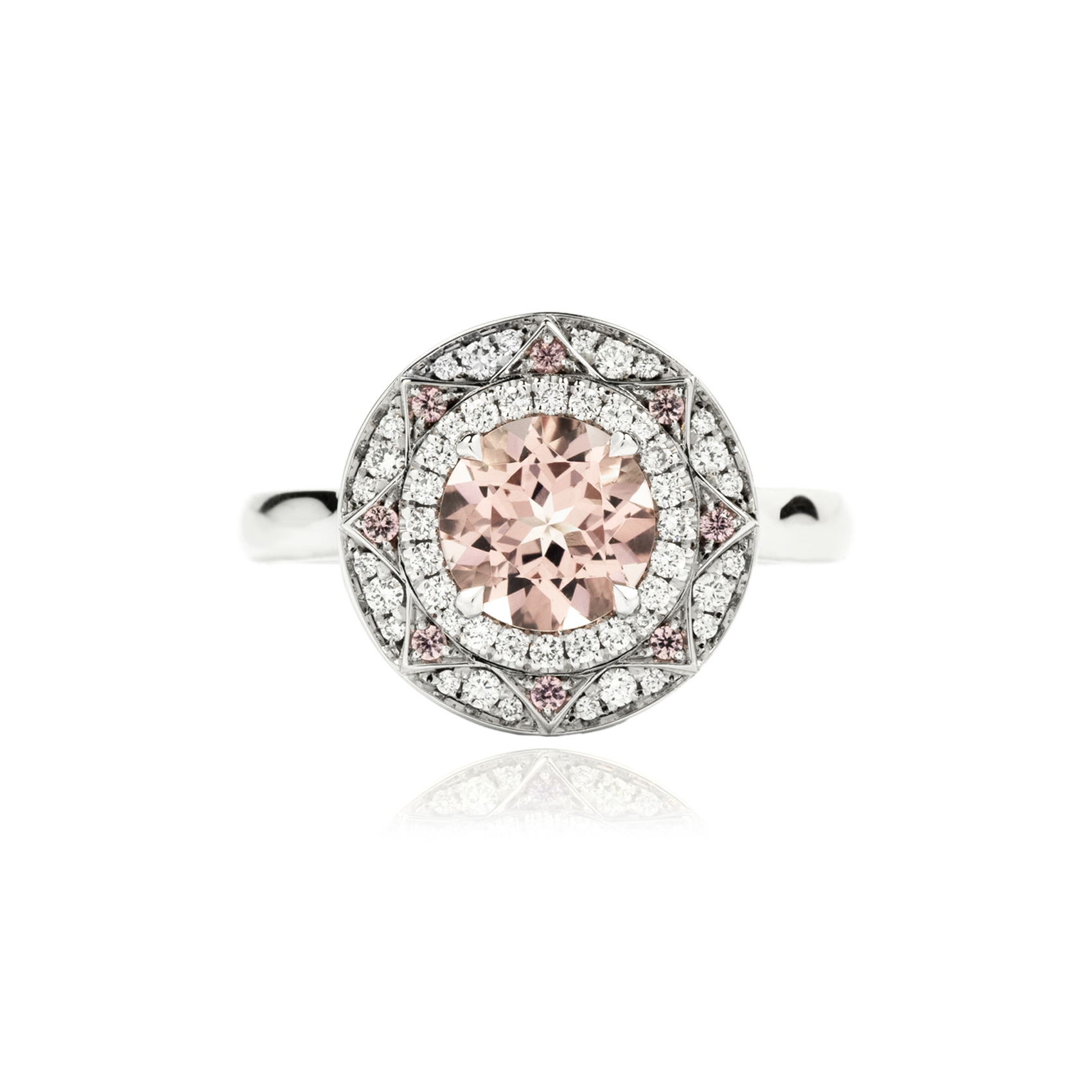 Compass Mini Ring (Morganite)