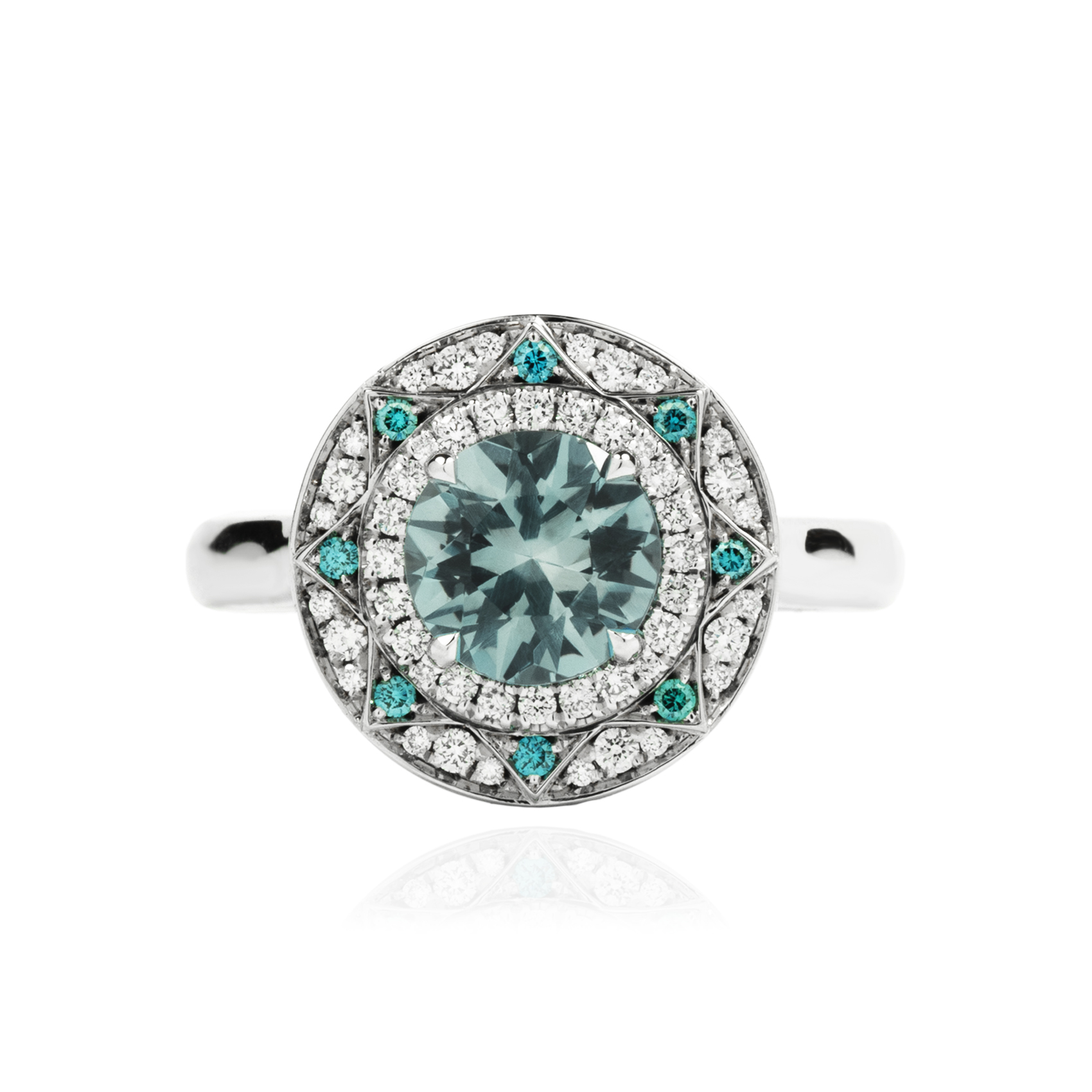 Compass Ring (Aquamarine)