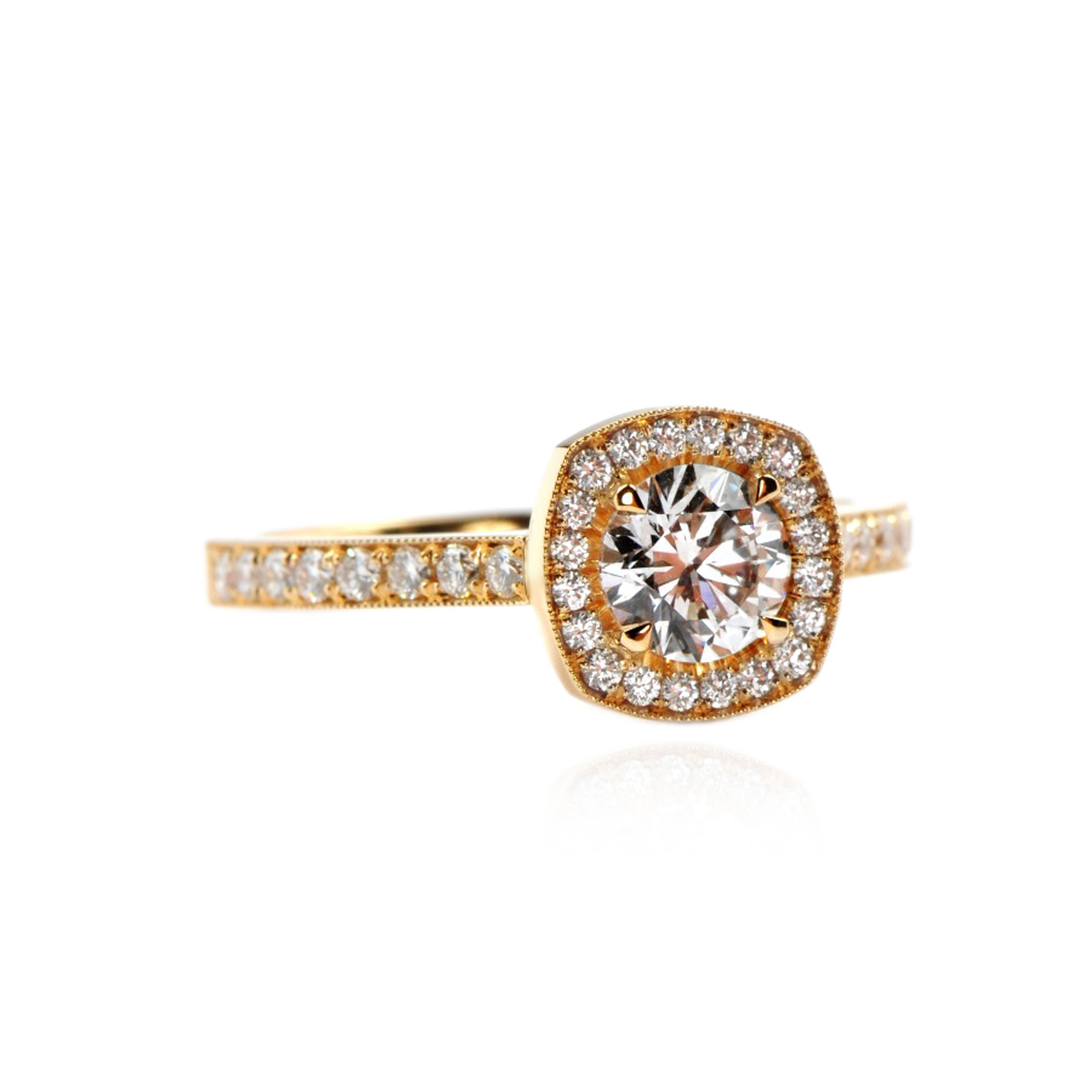 Florence Emelie Vintage Pavé Ring (Gold)