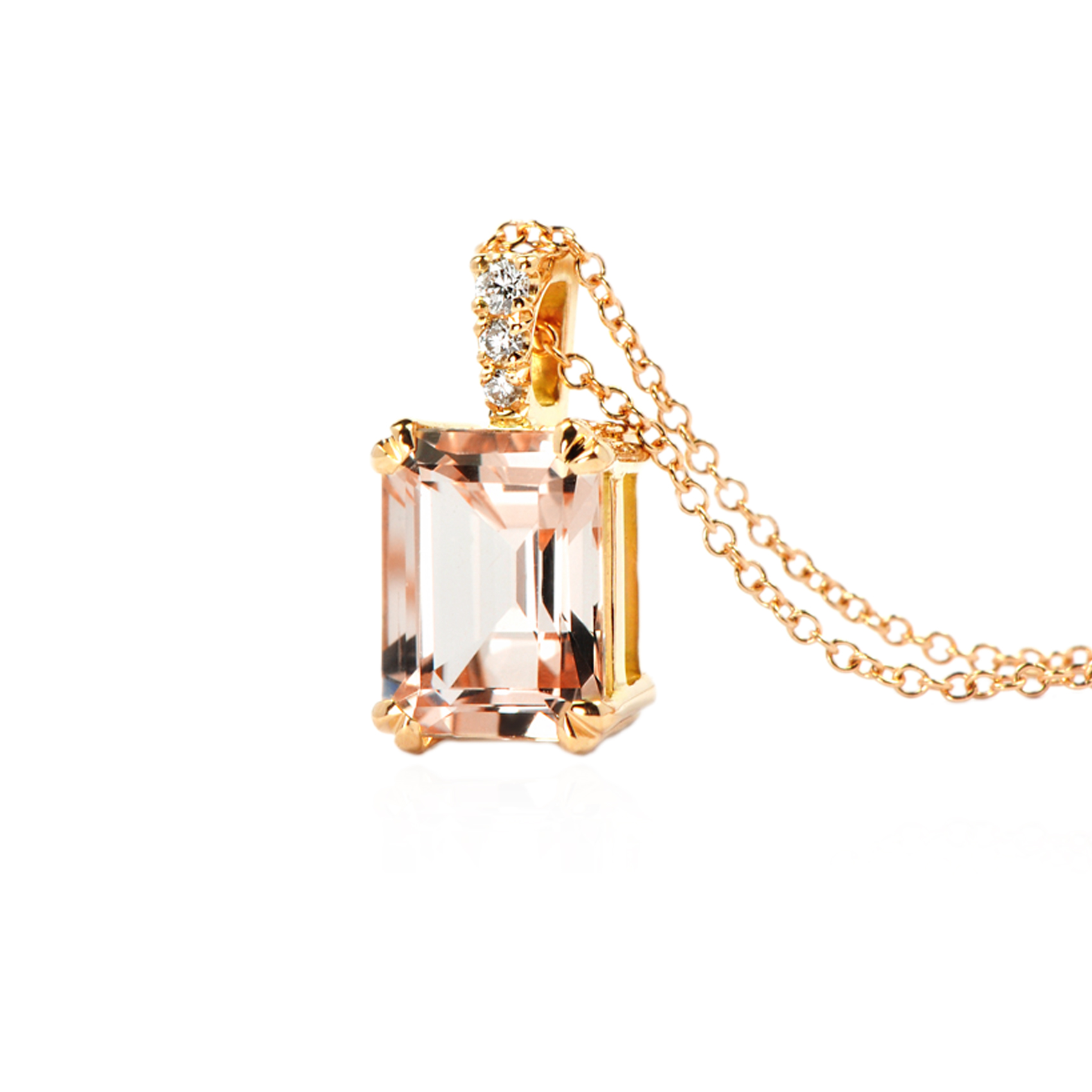 Rose Ann Emerald Pendant (Morganite)